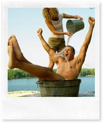 обливание в аномальную жару