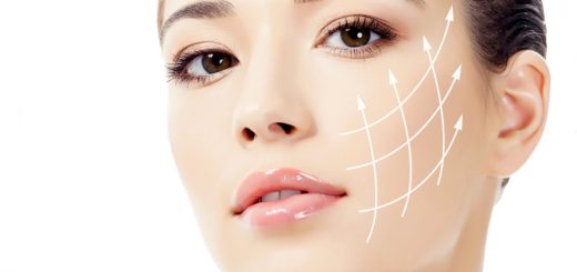 контур лица нитями