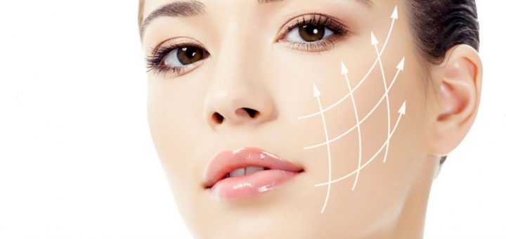 контур лица нитями