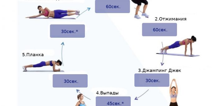 Схема круговой тренировки