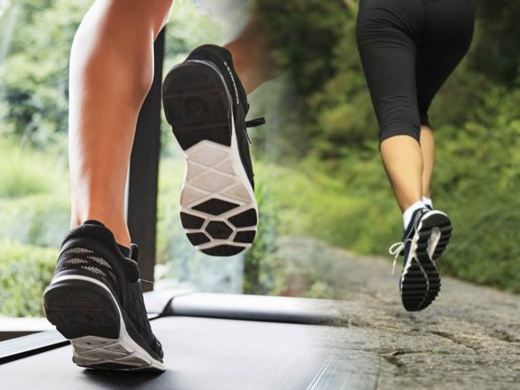 бег на дорожке или в парке